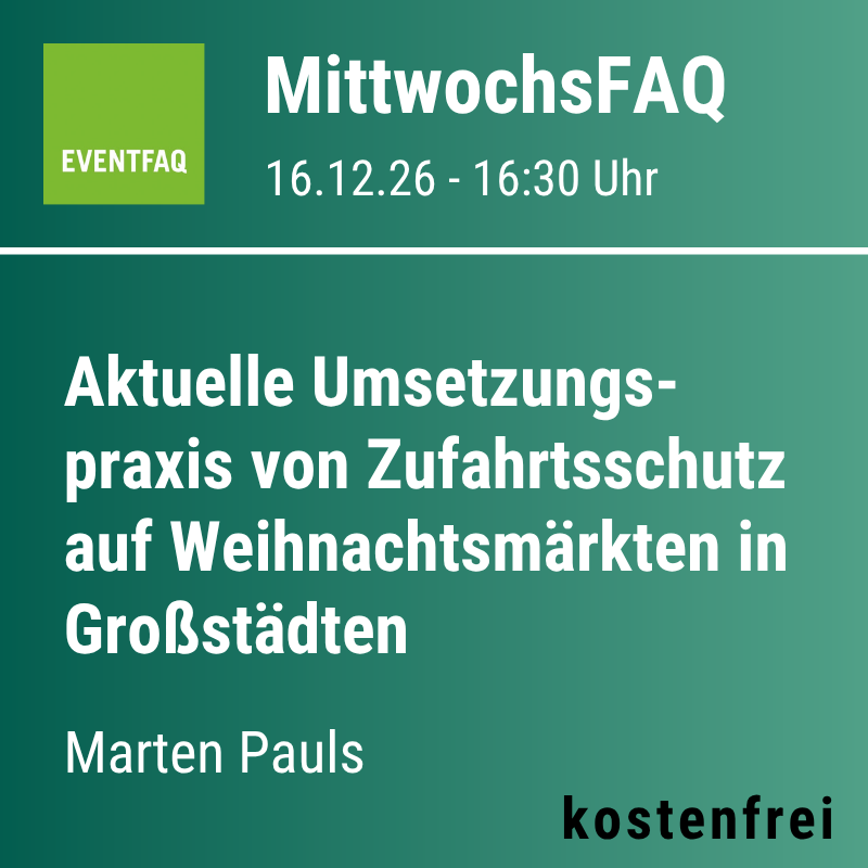 Aktuelle Umsetzungspraxis von Zufahrtsschutz auf Weihnachtsmärkten in Großstädten